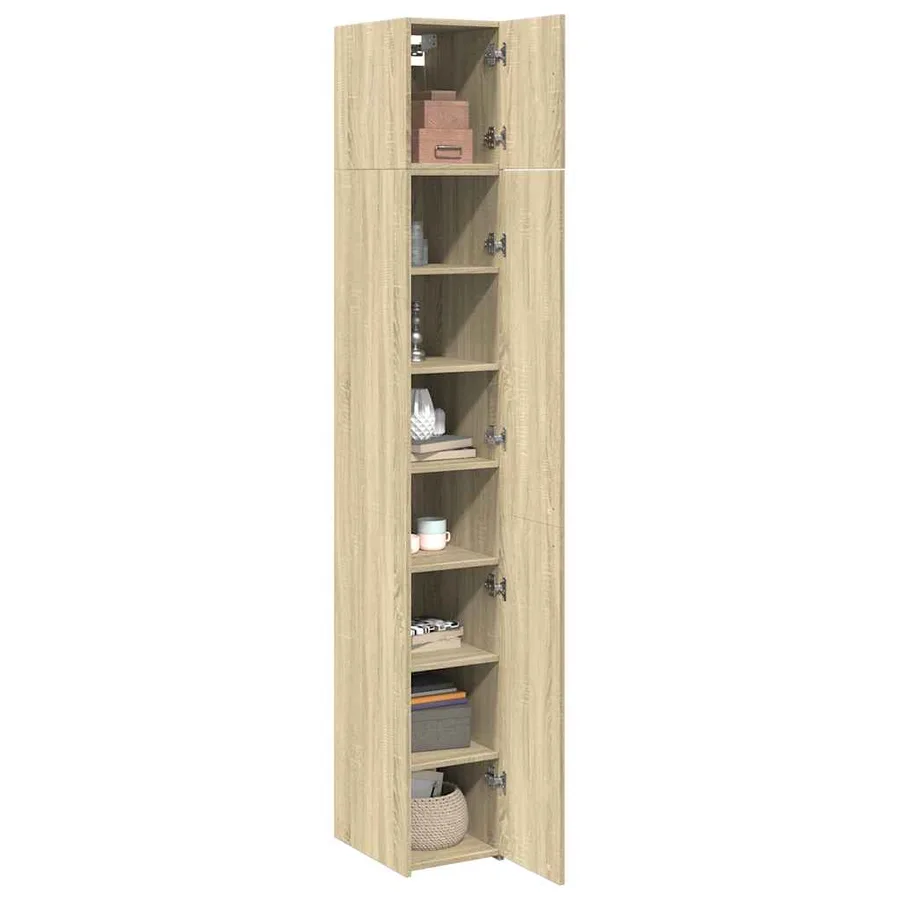 Armoire de rangement mince chêne sonoma 30x42,5x225 cm - 3