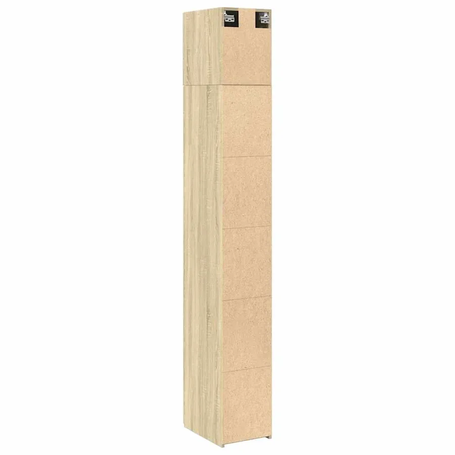 Armoire de rangement mince chêne sonoma 30x42,5x225 cm - 8