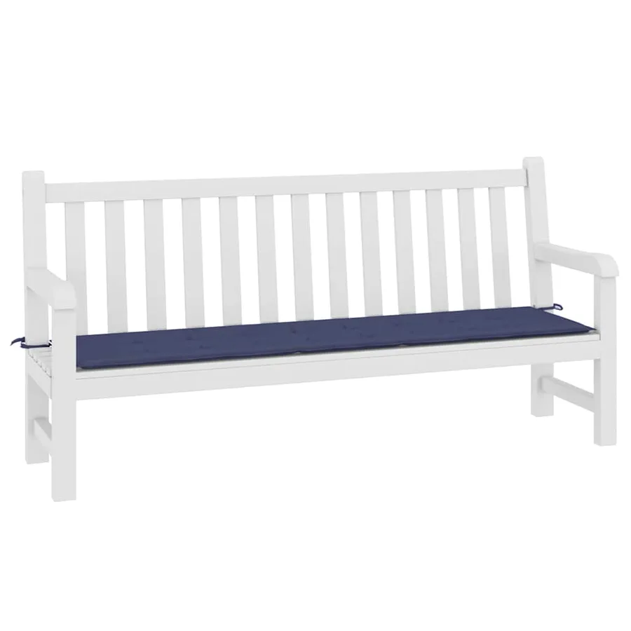 Coussin de banc de jardin bleu marine 200x50x3 cm tissu oxford - 3