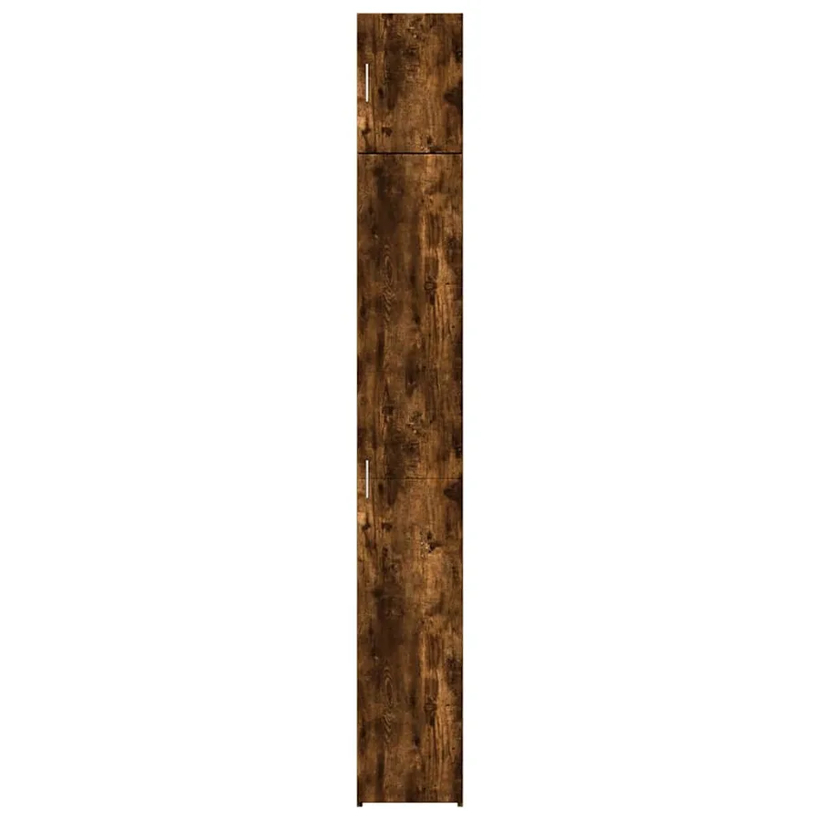 Armoire de rangement mince chêne fumé 30x42,5x225 cm - 4