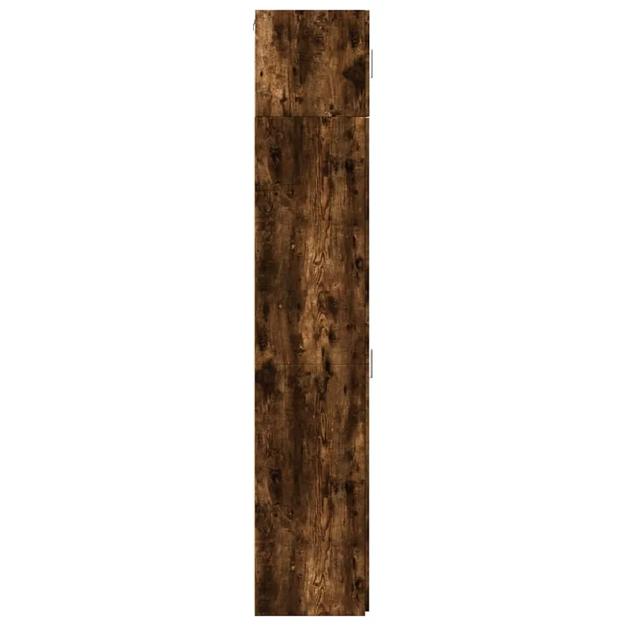 Armoire de rangement mince chêne fumé 30x42,5x225 cm - 7