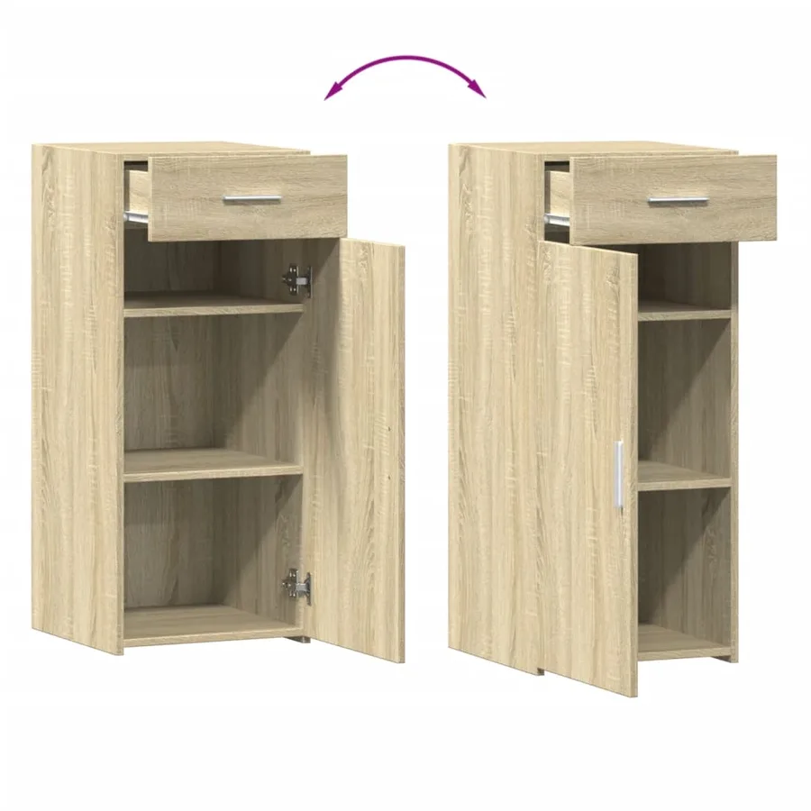Buffet chêne sonoma 40x42,5x93 cm bois d'ingénierie - 7