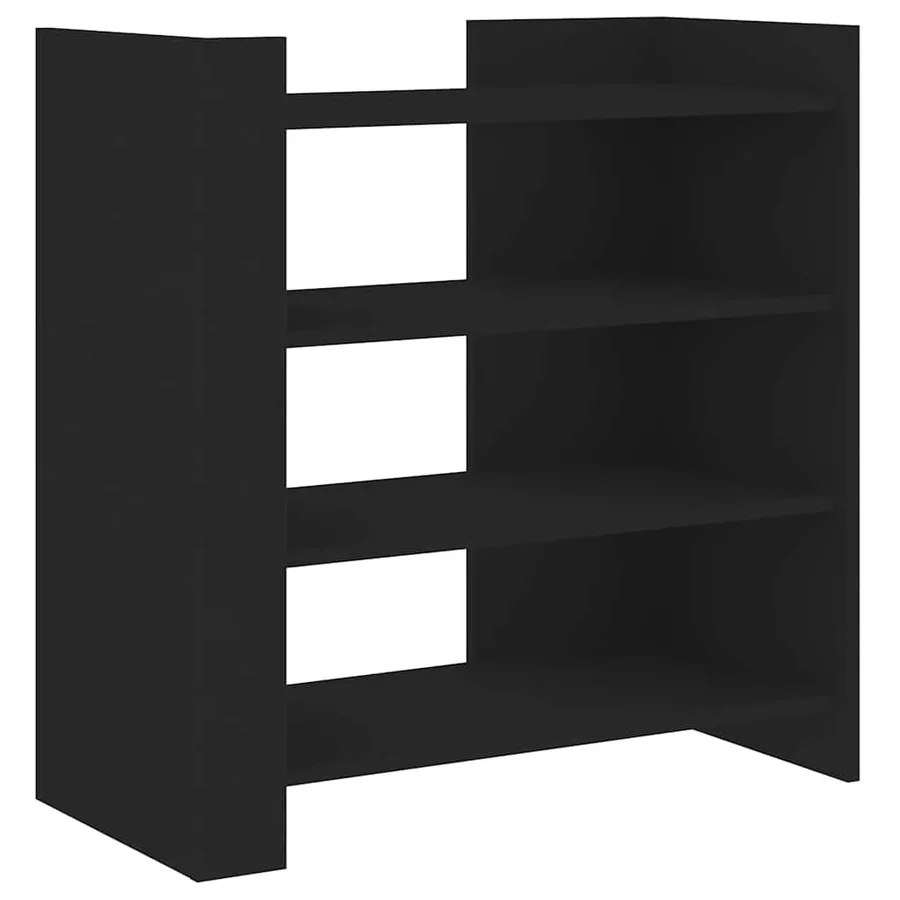 Buffet noir 73,5x35x75 cm bois d'ingénierie - 2