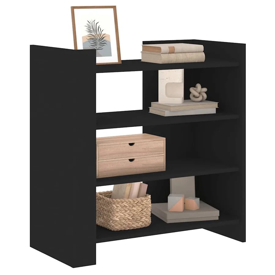 Buffet noir 73,5x35x75 cm bois d'ingénierie - 3