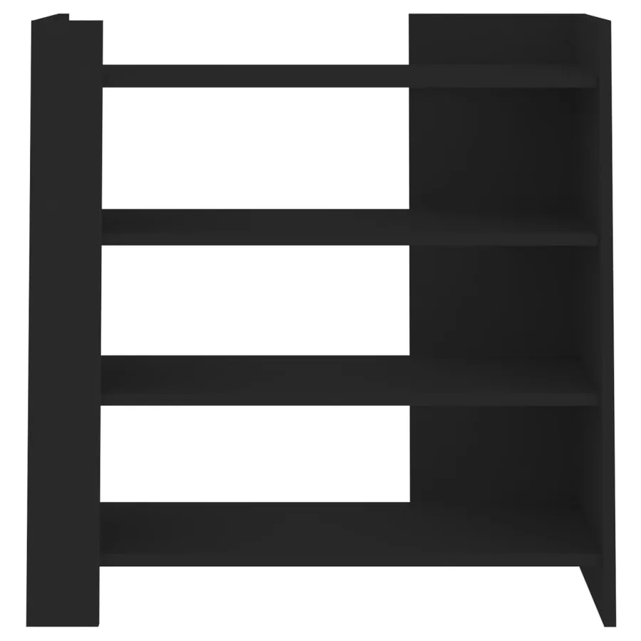 Buffet noir 73,5x35x75 cm bois d'ingénierie - 4