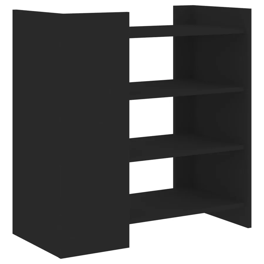 Buffet noir 73,5x35x75 cm bois d'ingénierie - 6