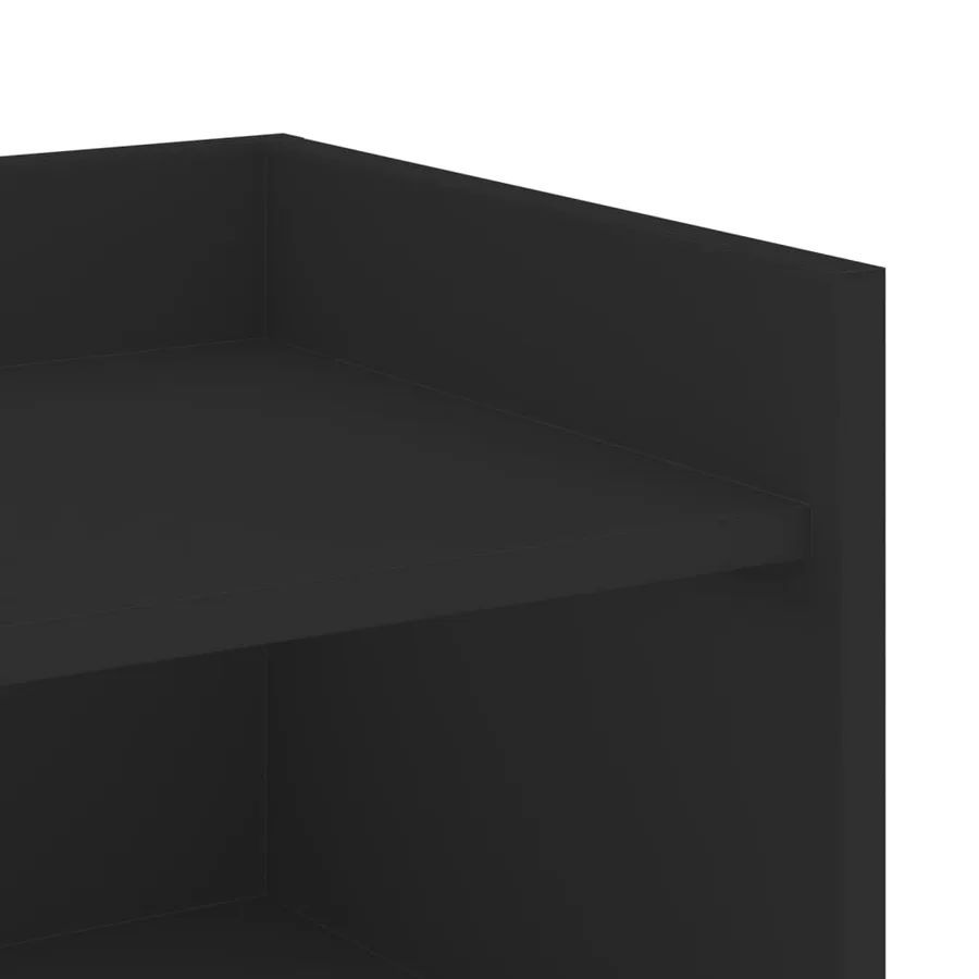 Buffet noir 73,5x35x75 cm bois d'ingénierie - 8