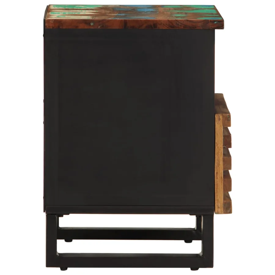 Tables de chevet 2 pcs 40x34x46 cm bois massif de récupération - 5