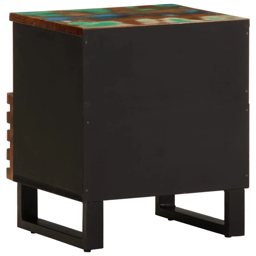 Tables de chevet 2 pcs 40x34x46 cm bois massif de récupération - 6