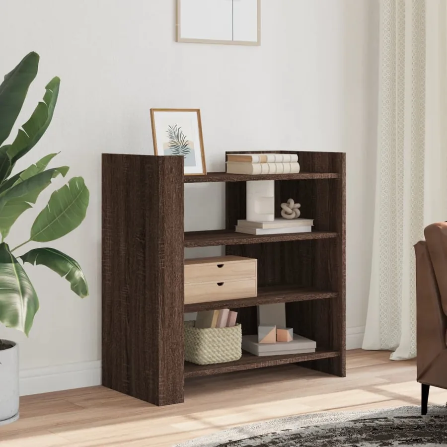Buffet chêne marron 73,5x35x75 cm bois d'ingénierie
