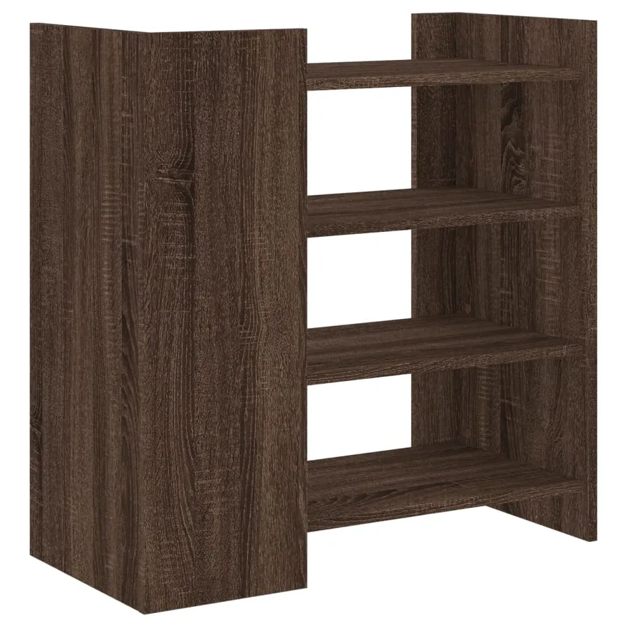 Buffet chêne marron 73,5x35x75 cm bois d'ingénierie - 6