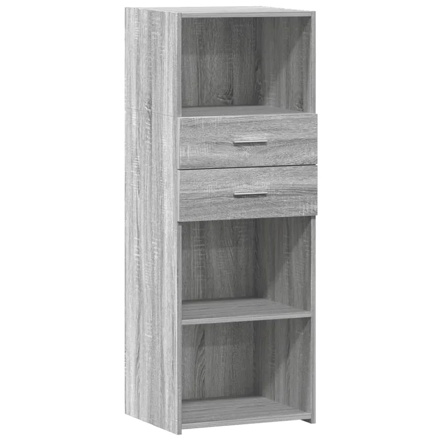 Buffet haut sonoma gris 45x42,5x124 cm bois d'ingénierie - 2
