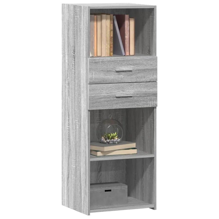 Buffet haut sonoma gris 45x42,5x124 cm bois d'ingénierie - 3