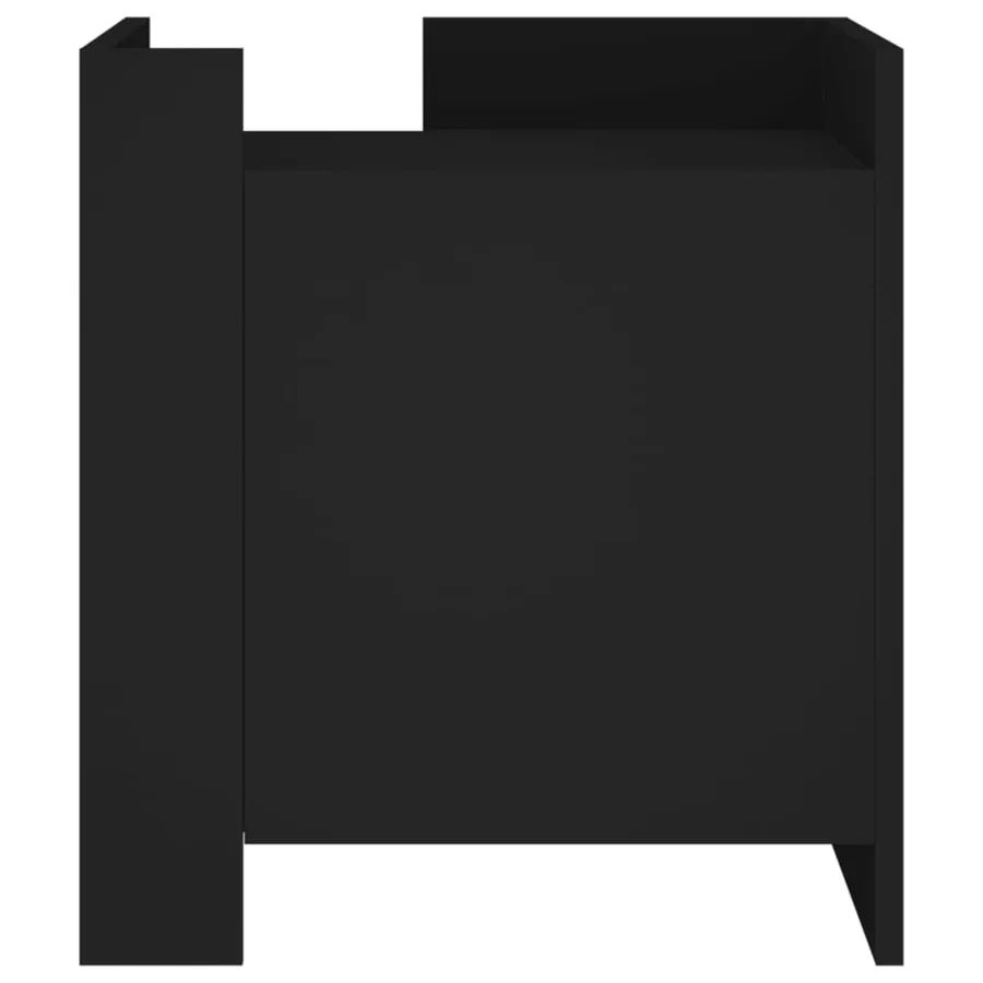 Table de chevet noir 45x50x50 cm bois d’ingénierie - 4