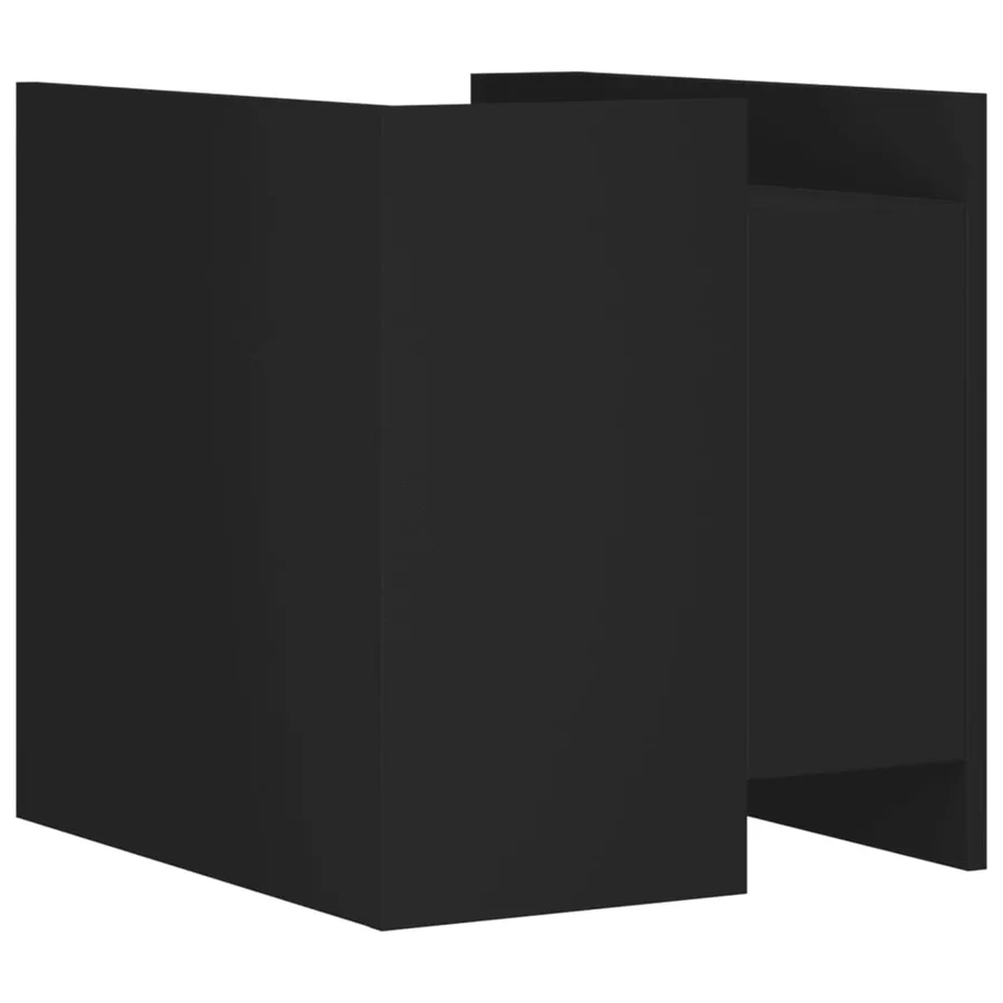 Table de chevet noir 45x50x50 cm bois d’ingénierie - 6