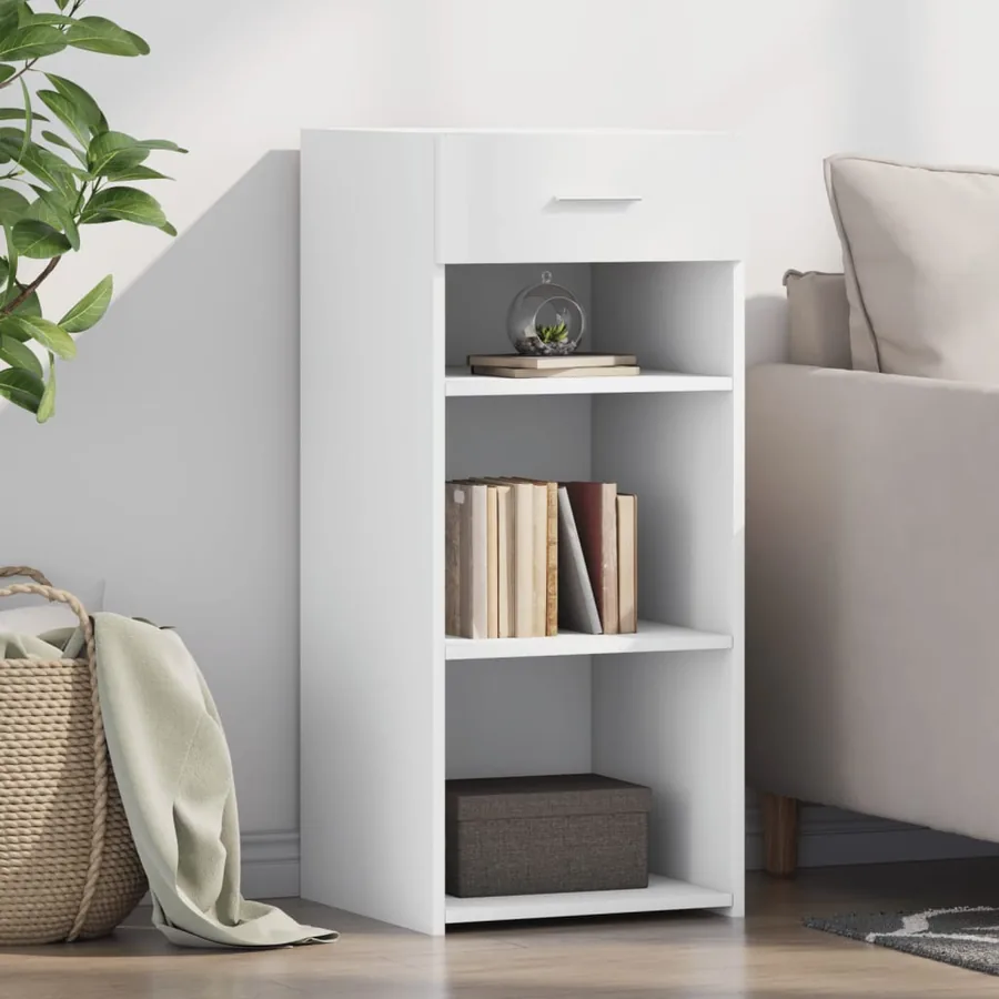 Buffet blanc 40x42,5x93 cm bois d'ingénierie
