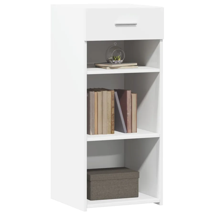 Buffet blanc 40x42,5x93 cm bois d'ingénierie - 3