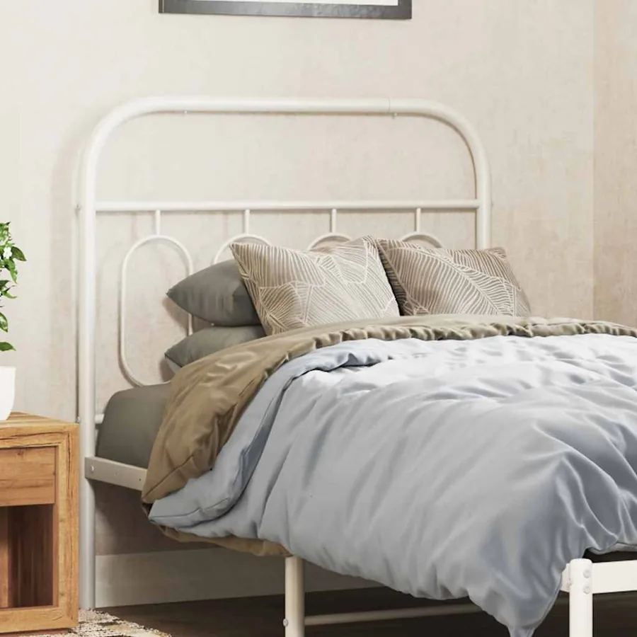 Tête de lit de remplacement métal blanc 80 cm