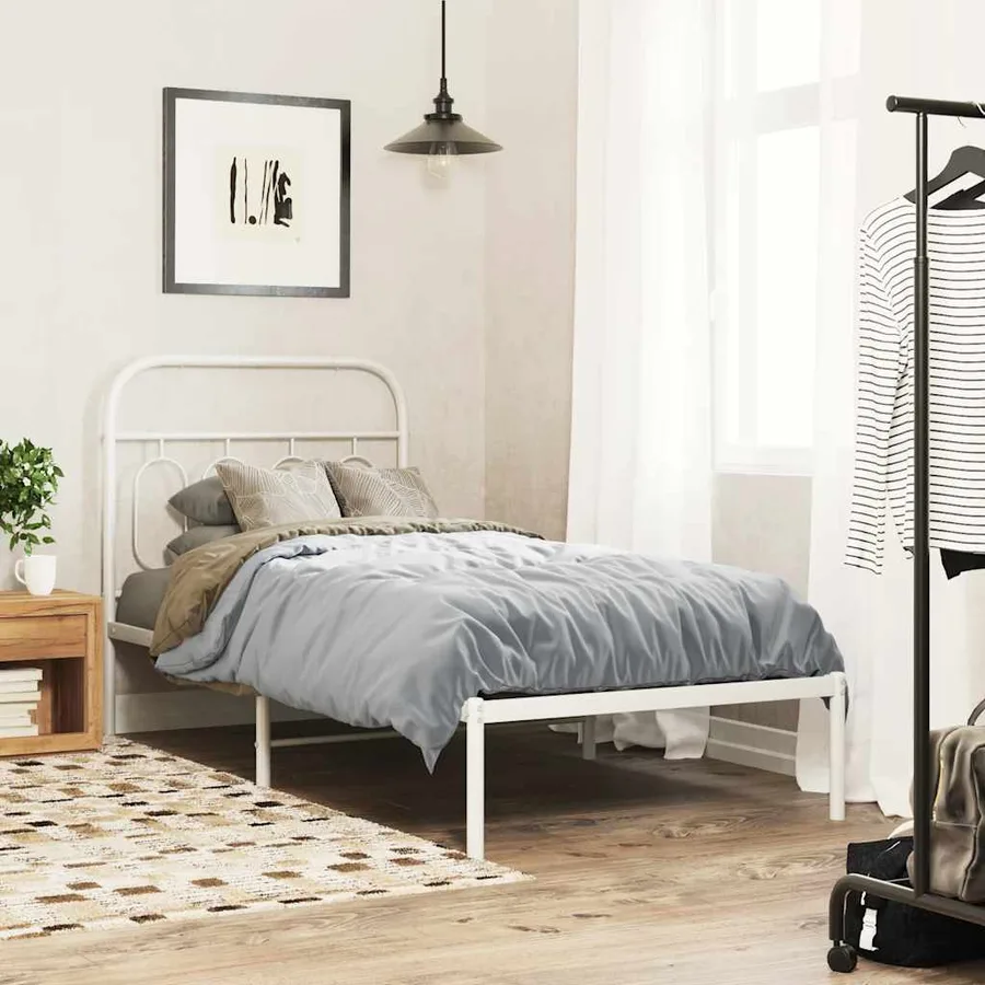Tête de lit de remplacement métal blanc 80 cm - 3