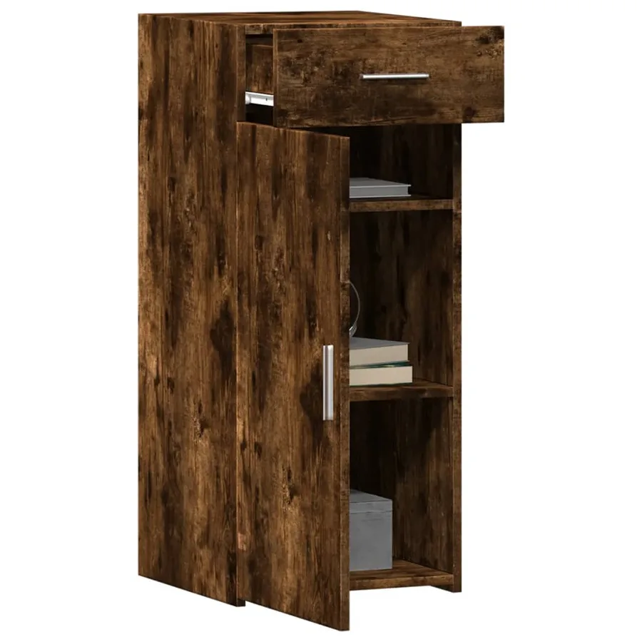 Buffet chêne fumé 40x42,5x93 cm bois d'ingénierie - 3