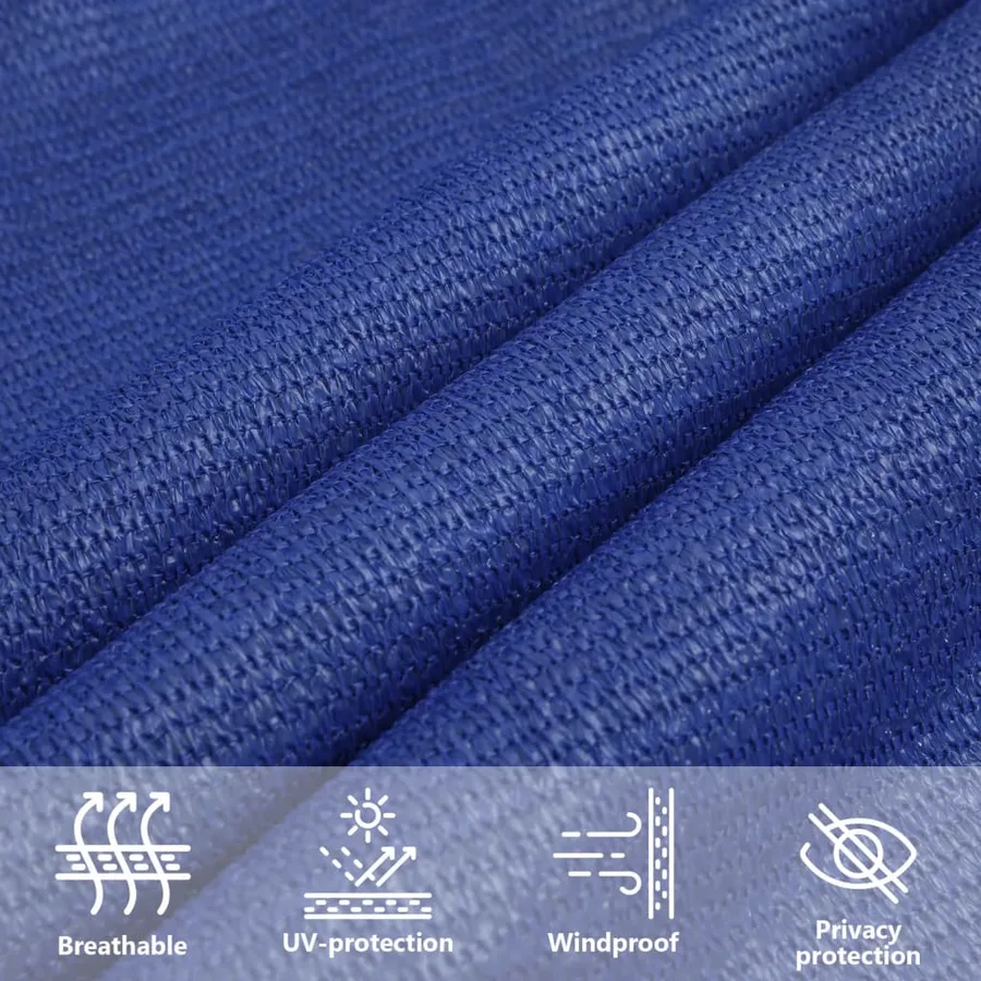 Voile d'ombrage 160 g/m² rectangulaire bleu 4x5 m PEHD - 11