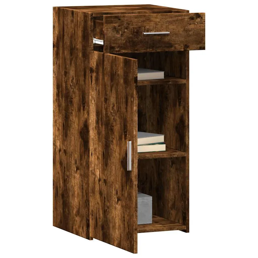Buffet chêne fumé 45x42,5x93 cm bois d'ingénierie - 3
