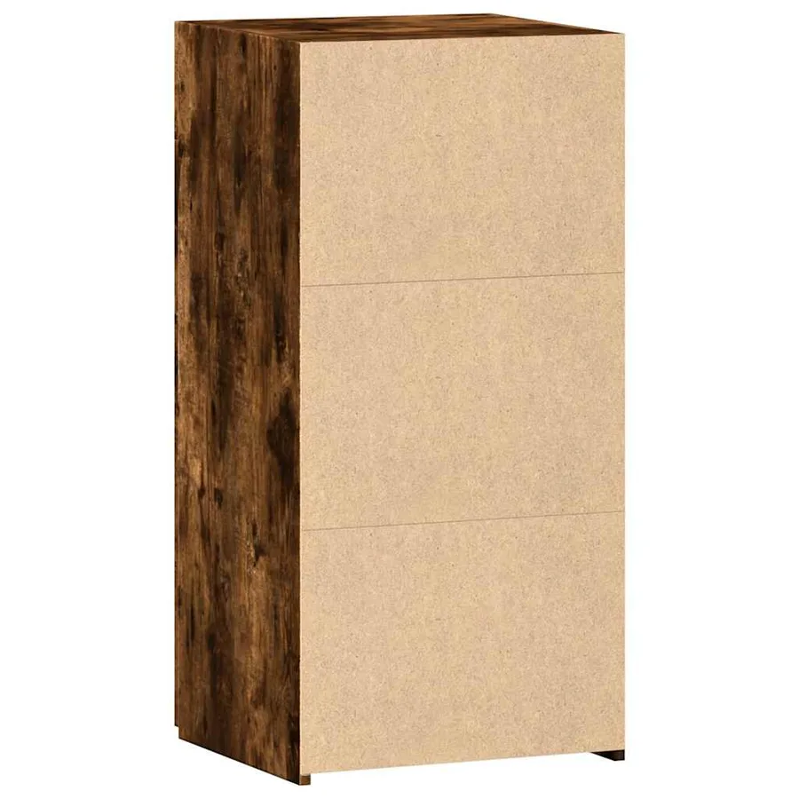 Buffet chêne fumé 45x42,5x93 cm bois d'ingénierie - 6