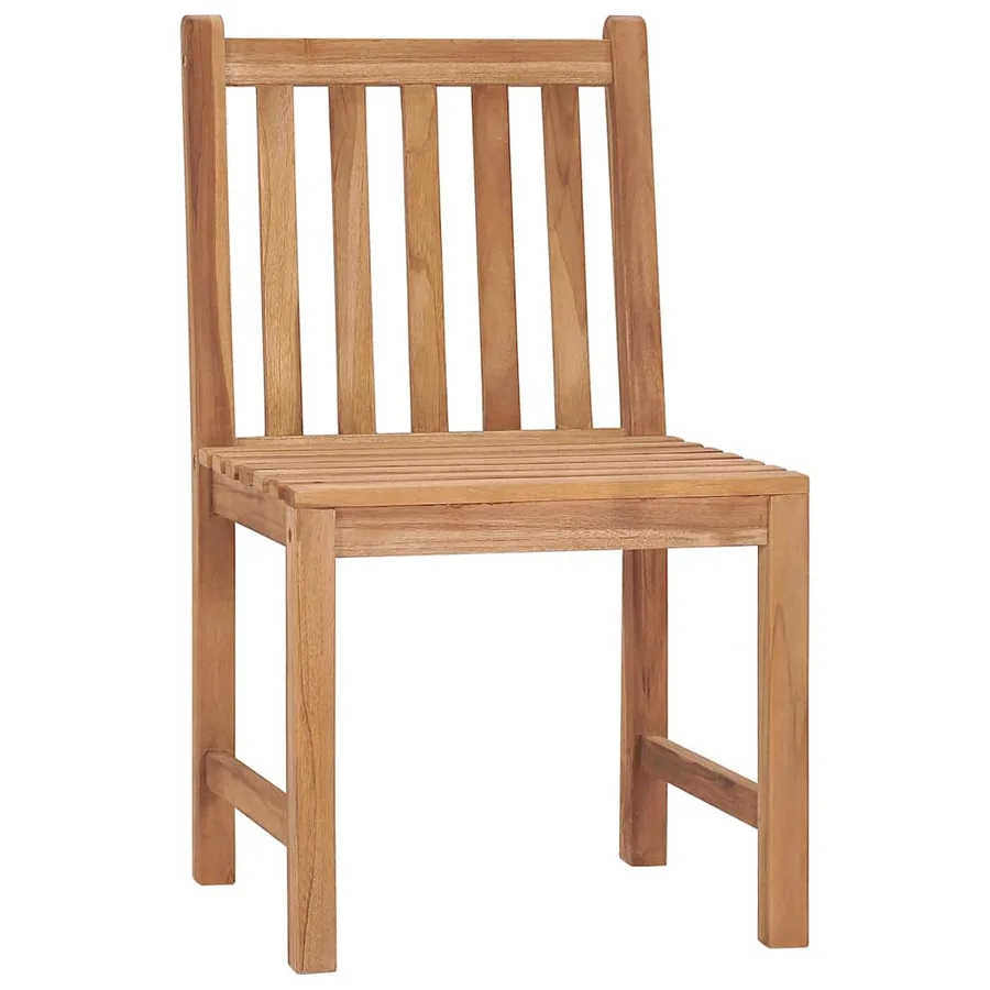 Chaises de jardin lot de 8 avec coussins Bois de teck massif - 3