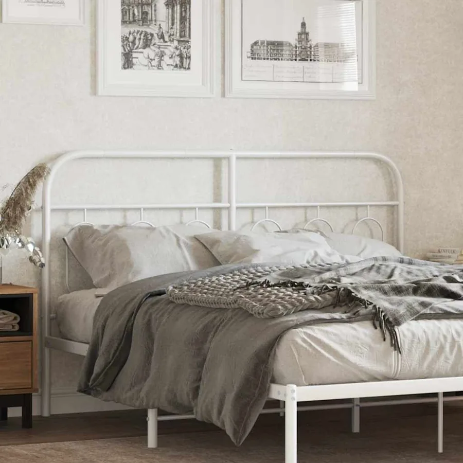 Tête de lit de remplacement métal blanc 137 cm