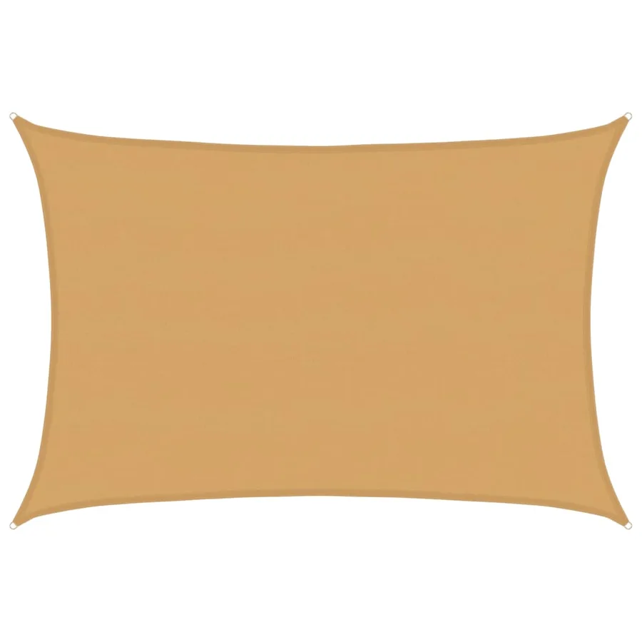 Voile d'ombrage 160 g/m² rectangulaire sable 5x7 m PEHD - 2