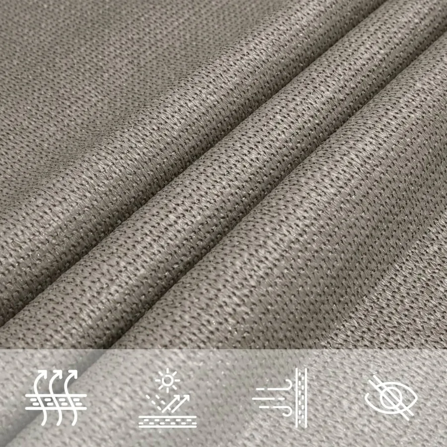 Voile d'ombrage 160 g/m² rectangulaire gris clair 2x5 m PEHD - 8