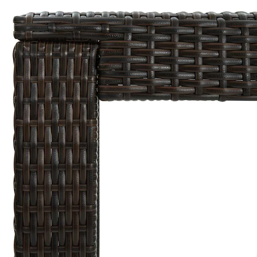 Ensemble de bar de jardin avec coussins 5 pcs marron poly rotin - 7