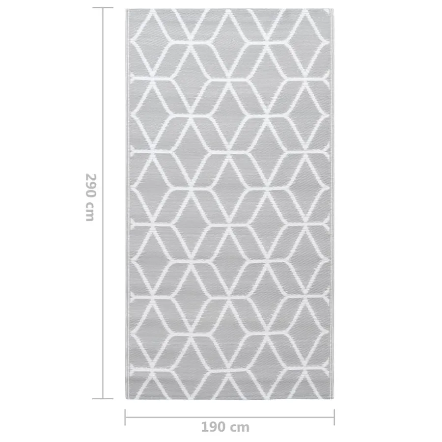 Outdoor rug ARAKIL Grey 190x290 cm PP - 7