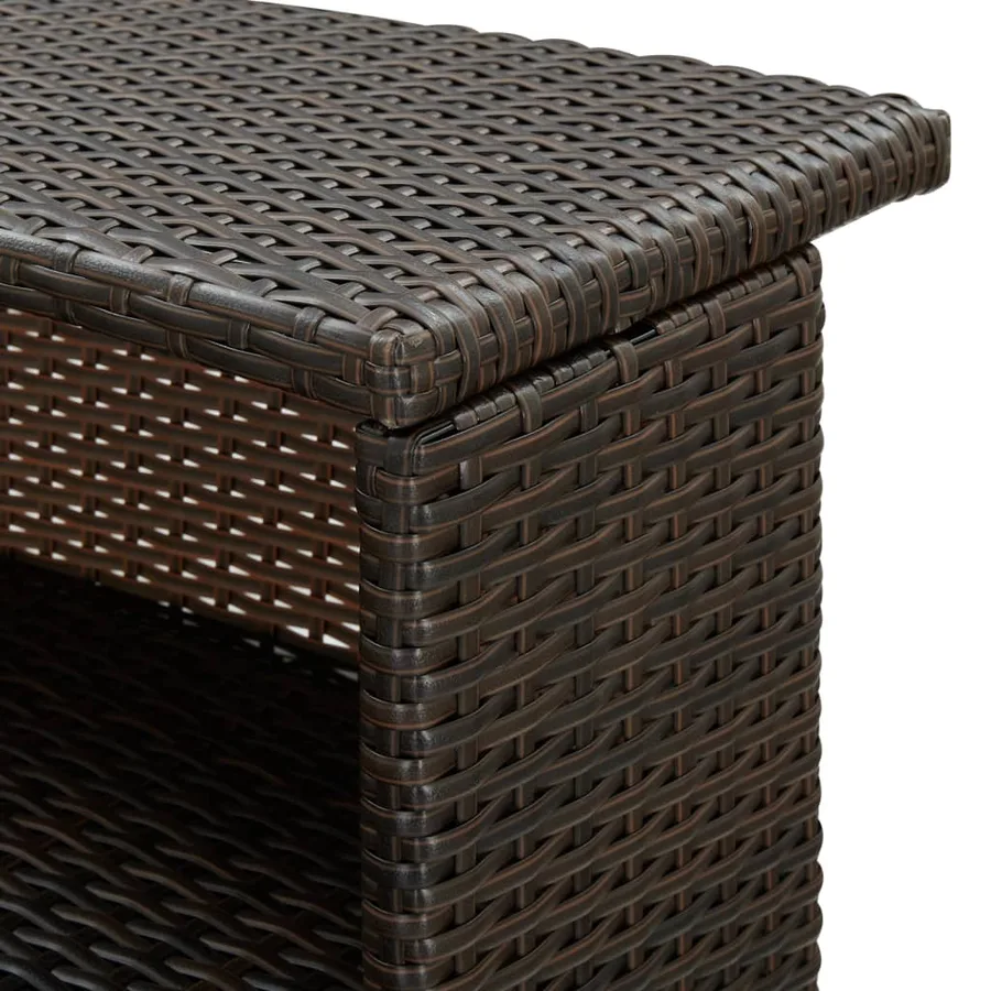 Ensemble de bar de jardin avec coussins 5 pcs marron poly rotin - 7