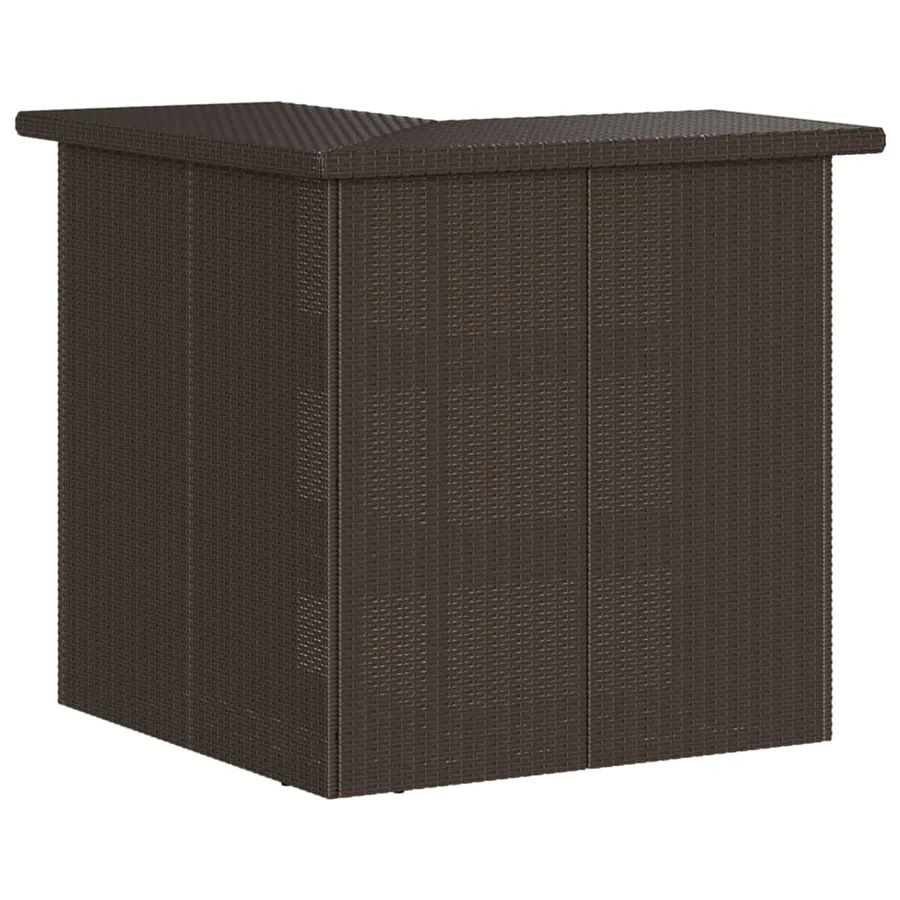 Ensemble de bar de jardin 3 pcs et coussins brun résine tressée - 6