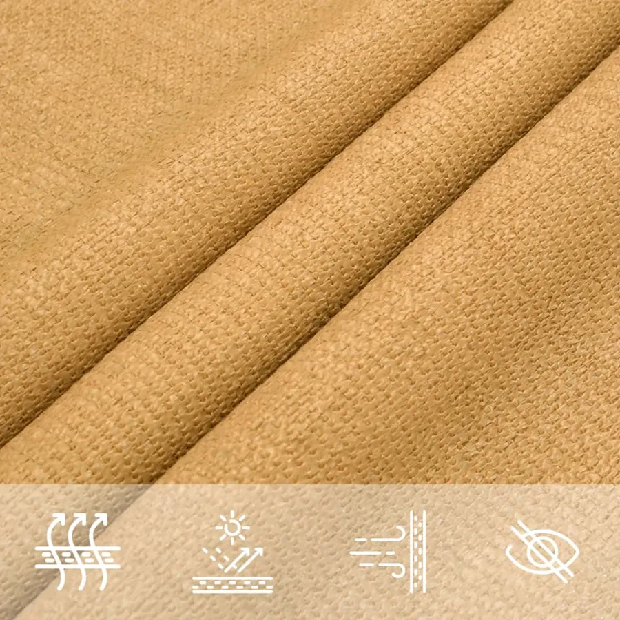 Voile d'ombrage 160 g/m² rectangulaire sable 2x2,5 m PEHD - 8