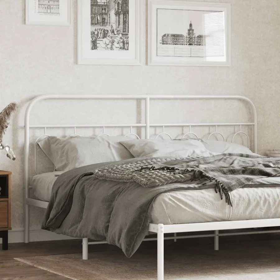 Tête de lit de remplacement métal blanc 193 cm