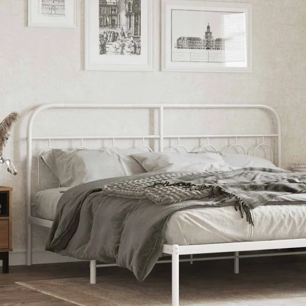 Tête de lit de remplacement métal blanc 193 cm