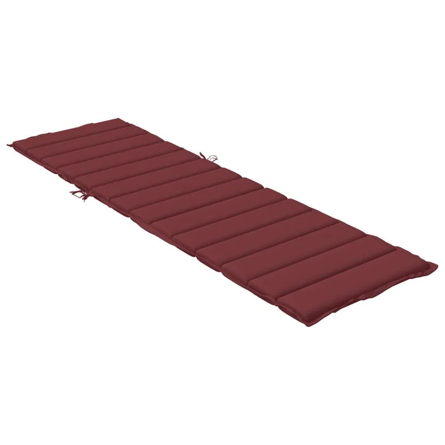 Coussin de chaise longue rouge bordeaux mélangé 200x60x4 cm - 4