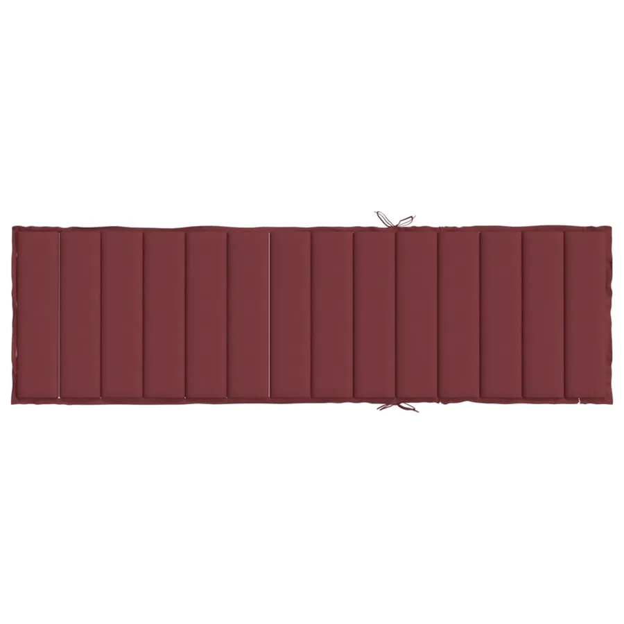 Coussin de chaise longue rouge bordeaux mélangé 200x60x4 cm - 5
