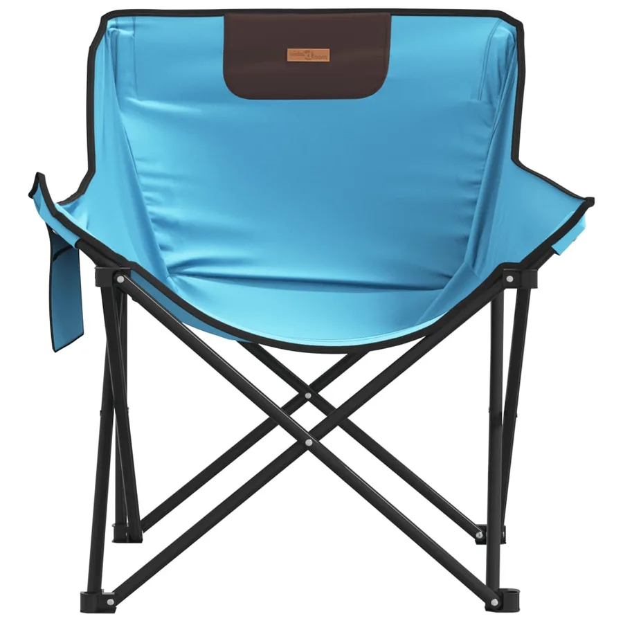 Chaise de camping avec poche pliable lot de 2 motif de feuille - 17