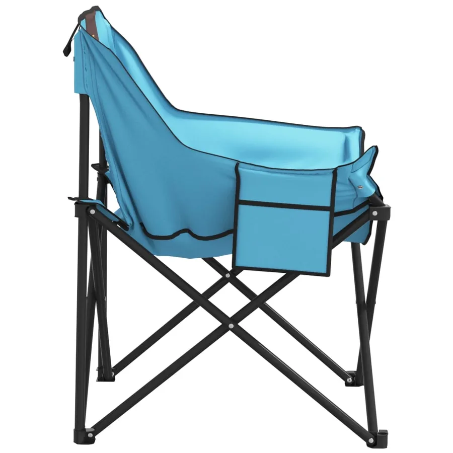 Chaise de camping avec poche pliable lot de 2 motif de feuille - 19