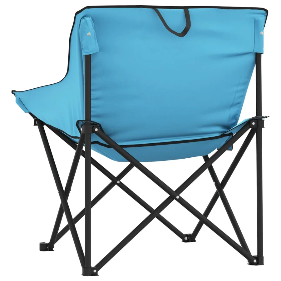 Chaise de camping avec poche pliable lot de 2 motif de feuille - 20