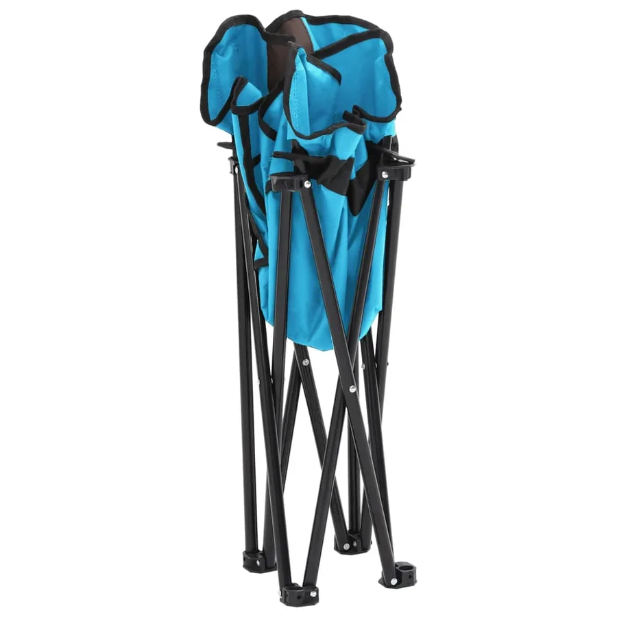 Chaise de camping avec poche pliable lot de 2 motif de feuille - 21