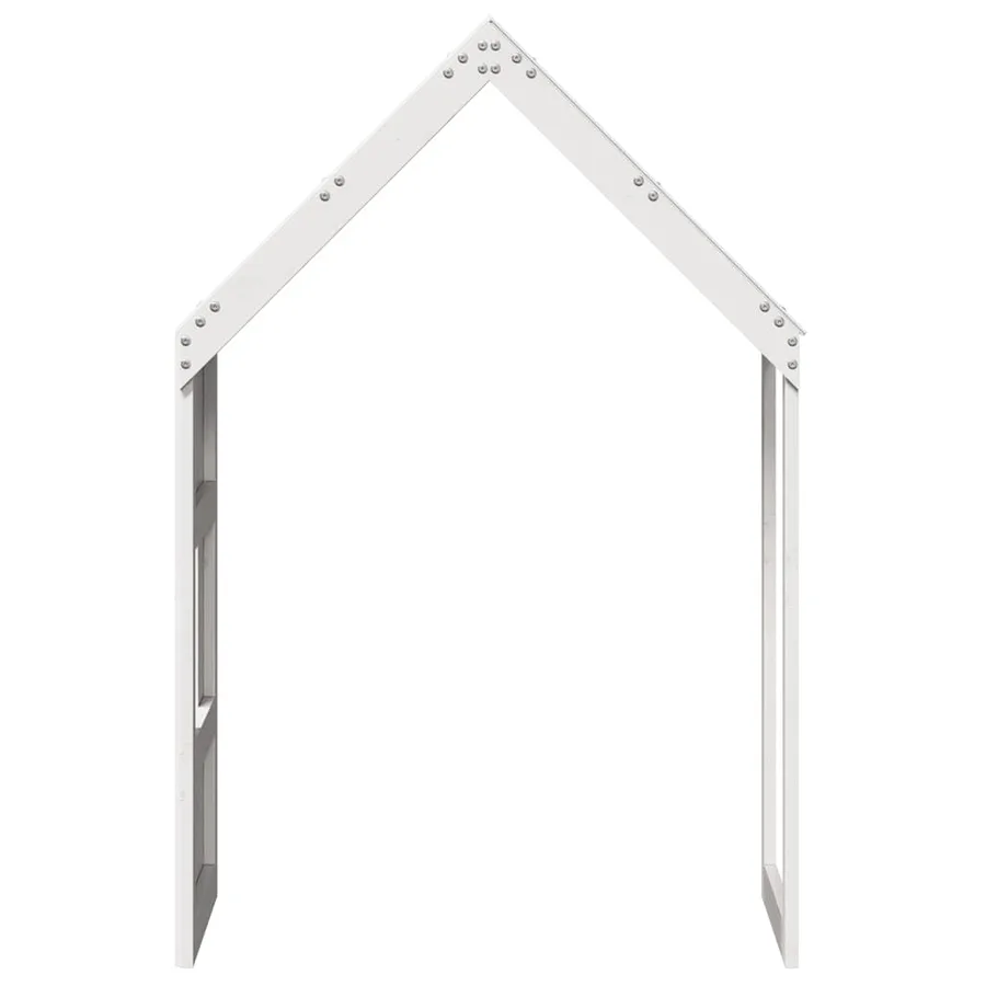 Toit de lit pour enfants blanc 55x84x132 cm bois de pin massif - 5