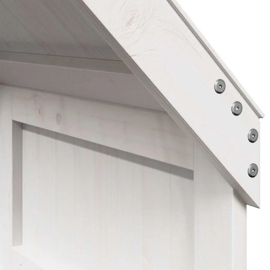 Toit de lit pour enfants blanc 55x84x132 cm bois de pin massif - 7