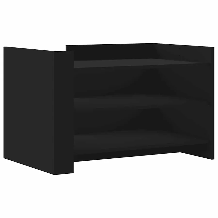 Table basse noir 80x50x50 cm bois d'ingénierie - 5