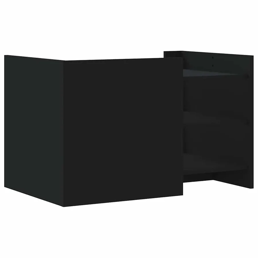 Table basse noir 80x50x50 cm bois d'ingénierie - 7