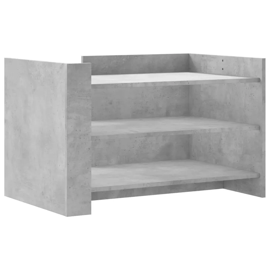 Table basse gris béton 80x50x50 cm bois d'ingénierie - 2