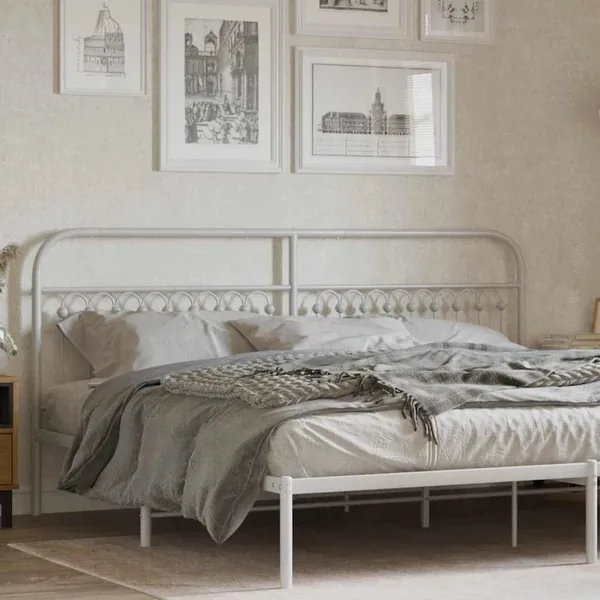 Tête de lit de remplacement métal blanc 200 cm